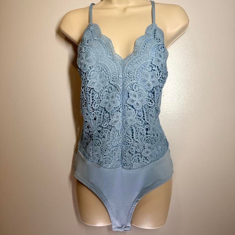 Polly-esther Women's Blue Bodysuit